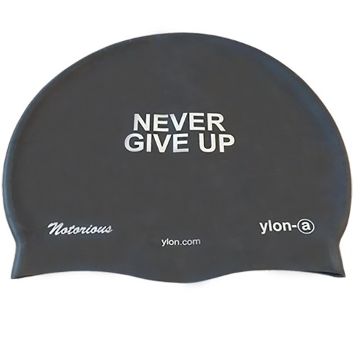 silicone swim cap ylon-a Never Give Up
