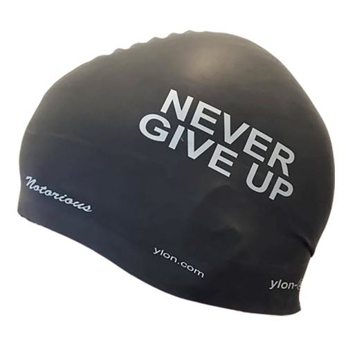 bonnet de piscine en silicone ylon-a Never Give Up