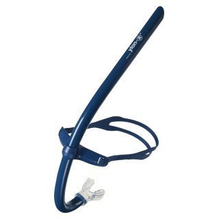 tuba frontal bleu marine pour la nage avec palmes ylon-a ysta 01
