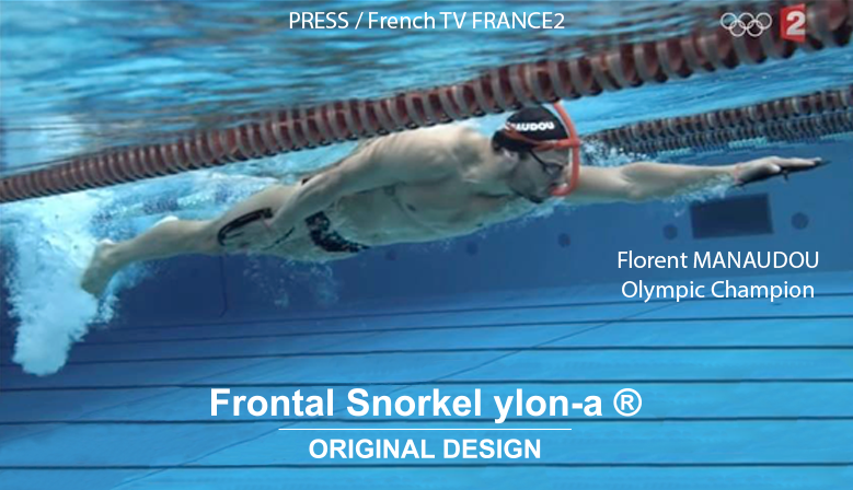 Florent Manaudou 於馬賽泳者俱樂部使用 ylon-a® 前置呼吸管